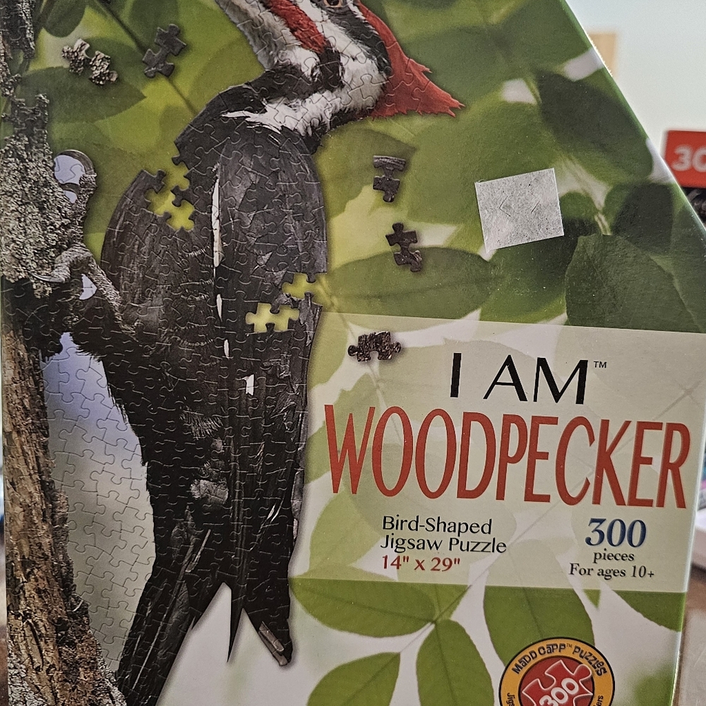 I AM Woodpecker Bird-Shaped Jigsaw Puzzle